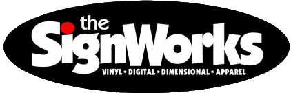 The SignWorks logo showcasing vinyl and digital signage.